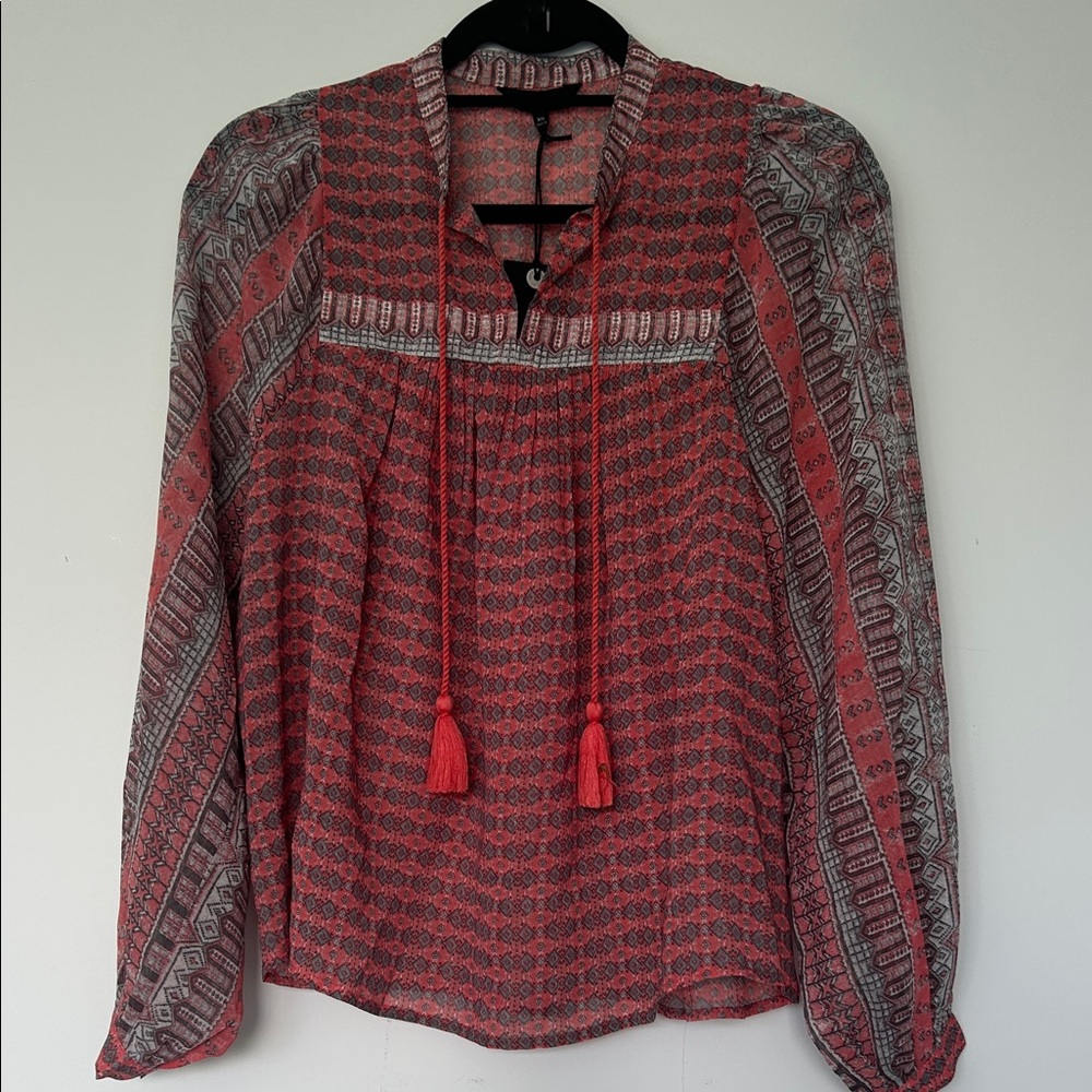 NWT Lucky Brand Patterned Blouse